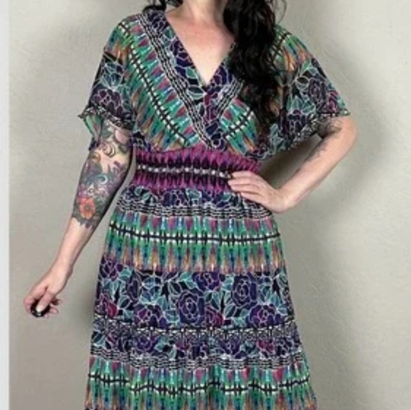 Chris McLaughlin Vibrant Multicolor Maxi Dress - Picture 7 of 15